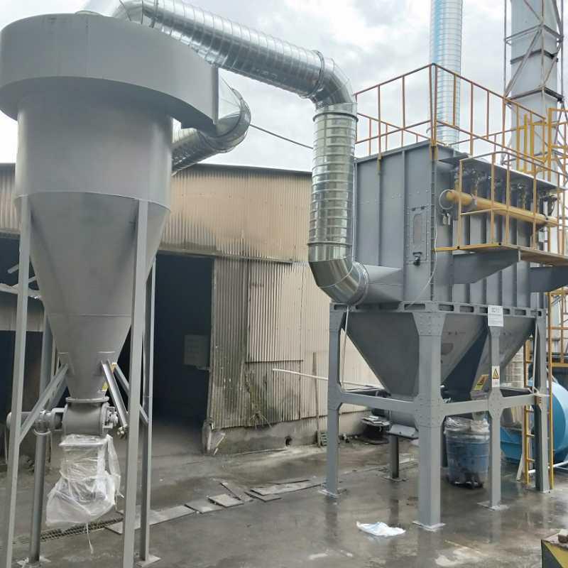 打磨車間旋風(fēng)加布袋除塵器